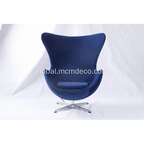 China velvet fabric chair egg chair Factory